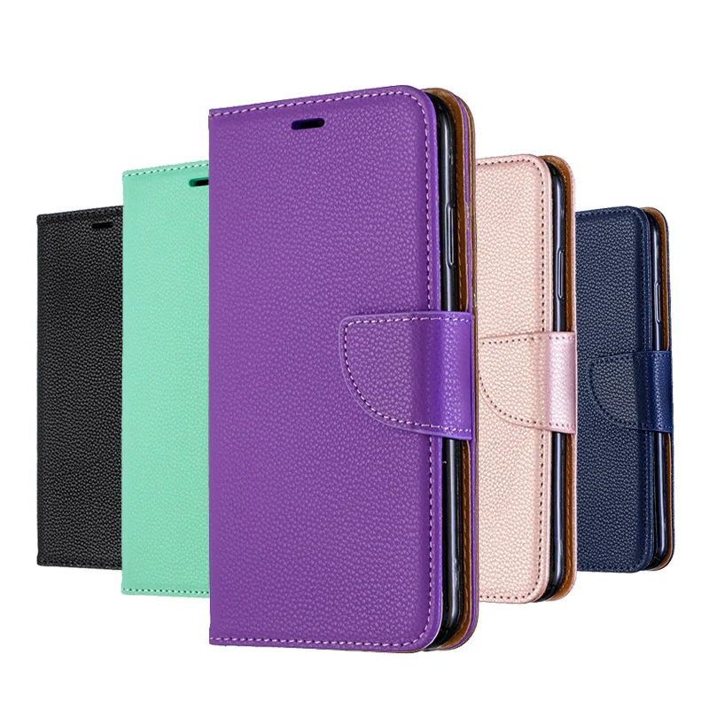 

2019 New Litchi Flip Mobile Phone Case For Apple 5.8 6.1 6.5'' 2019 Wallet Cover For Iphone XR XS Max 8 7 6 6s Plus Leather Book