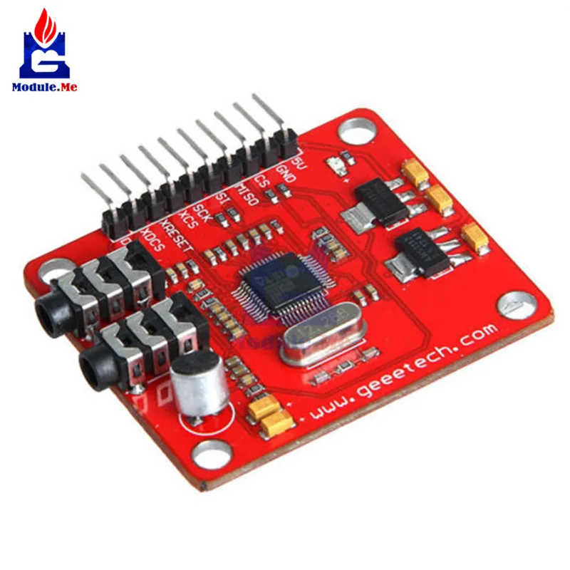 

VS1053 VS1053B MP3 Module For Arduino UNO Breakout Board With SD Card Slot VS1053B Ogg Real-time Recording For Arduino UNO one