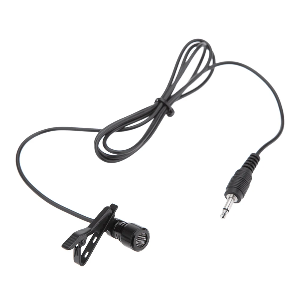 

3.5mm Metal Lavalier Clip Mono Microphone with Collar Clip for Lound Speaker Computer PC Laptop