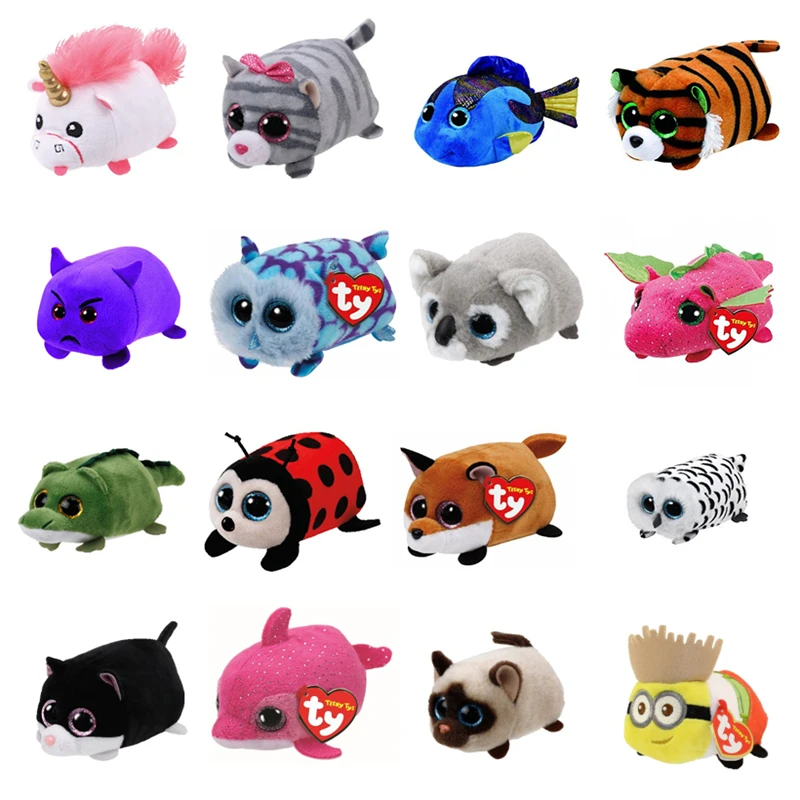 10cm Teeny Tys Ty Beanie Boos black unicorn Regular Stuffed Collectible doll toys for children toys brinquedos
