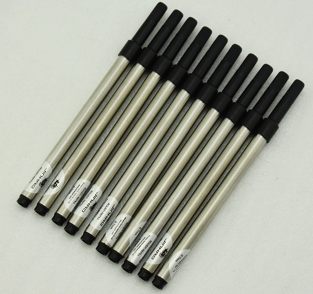 

10 PCS Jinhao Rollerball Pen Ink Refills , Screw Type 0.7 mm - Black Color