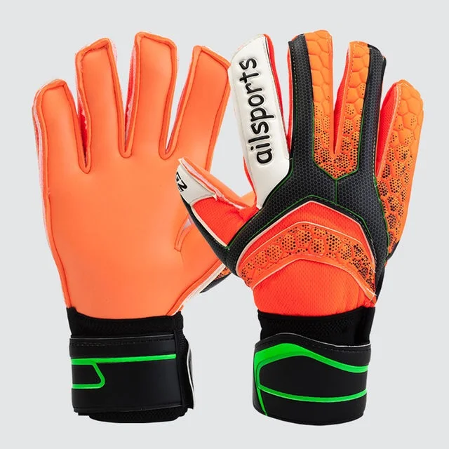 Kids Men Professional Goalkeeper Gloves Finger Save Protection Thickened Latex Soccer Football