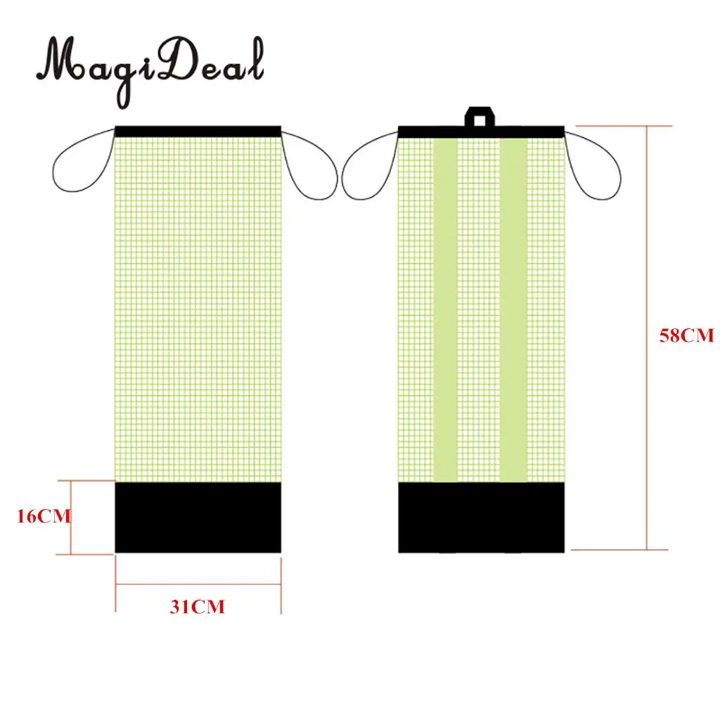 MagiDeal Drawstring Backpack Mesh Gear Bag w/ Shoulder Strap for Scuba Diving Swim Fins Goggles Mask Snorkeling Equipment