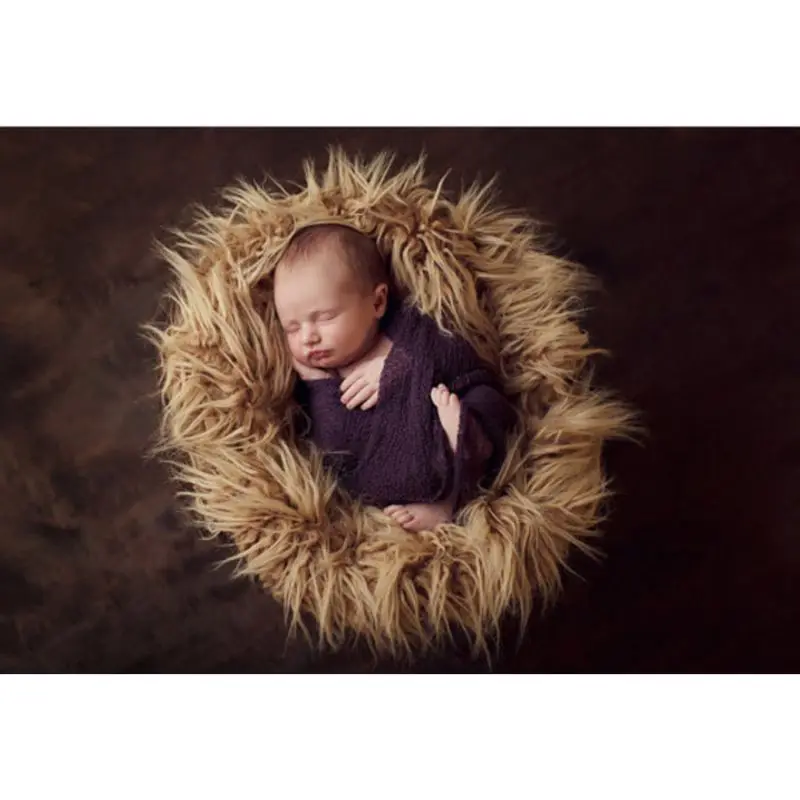 Реквизит для фотосъемки новорожденных ребенок позирует одеяло в виде корзины плюшевый коврик для студийной фотосъемки малышей Аксессуары для фотосессии младенцев