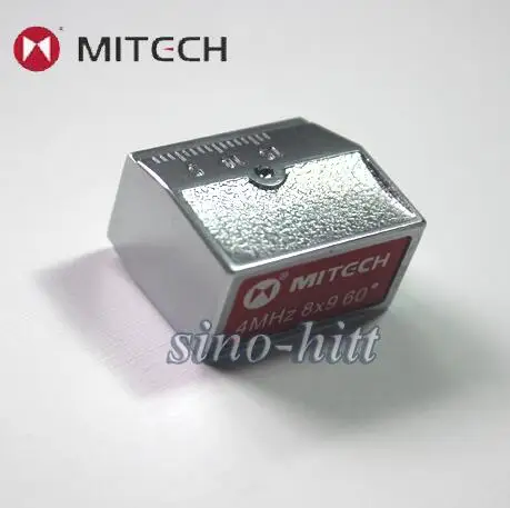 Mitech 60 градусов 4 МГц 8x9 мм угол луча контактный датчик для ультразвукового дефектоскопа