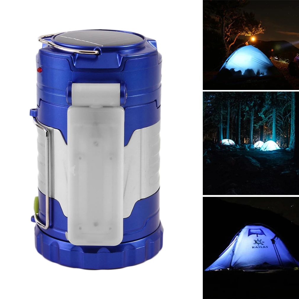 

220V Outdoor Rechargeable LED Flashlight Usb Solar Portable Camping Lantern CLH@8