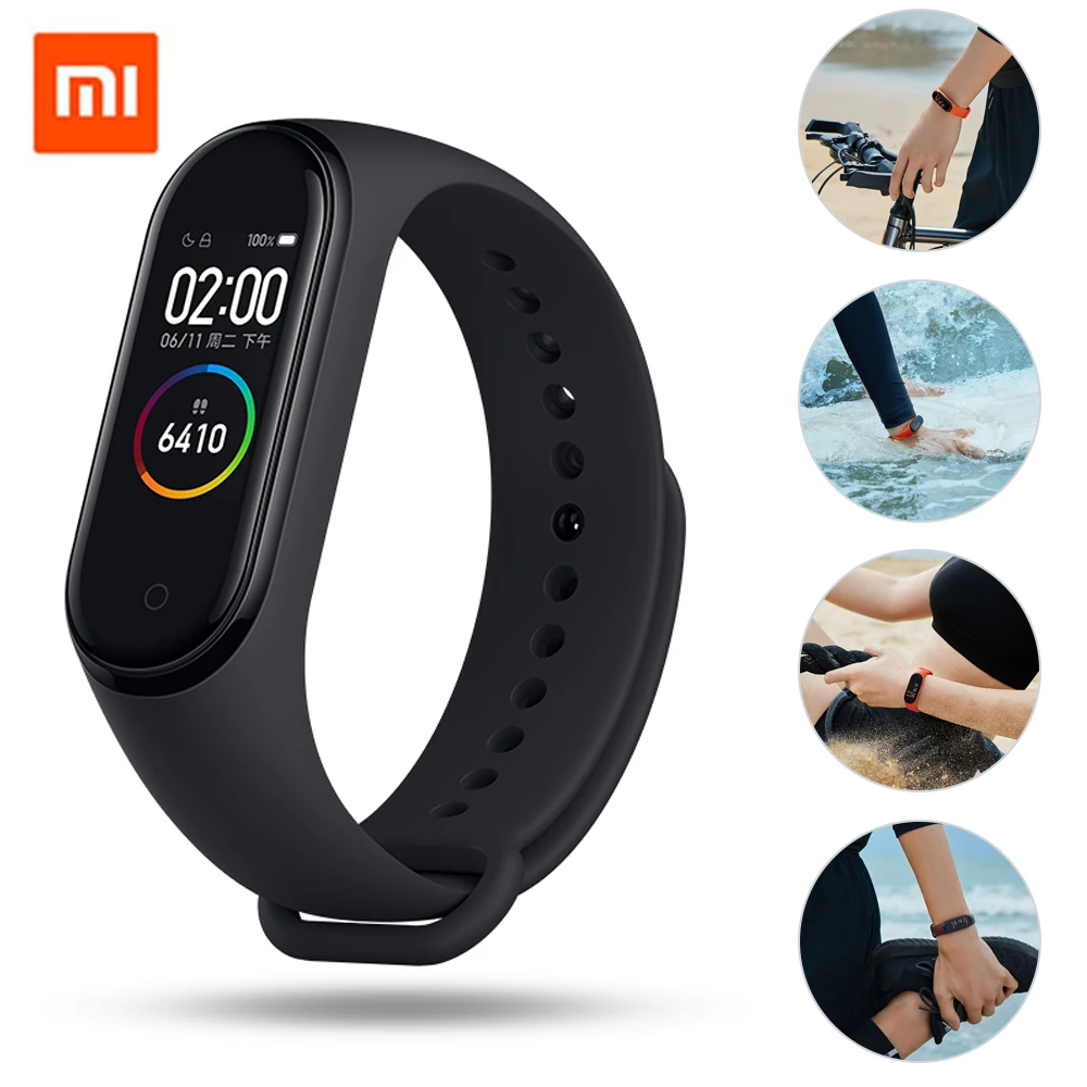 

Original Xiaomi Mi Band 4 Smart Miband 4 Bracelet Heart Rate Fitness Music Color Screen Bluetooth 5.0 Wristband 50m Waterproof