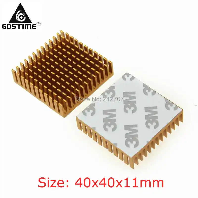 50 Pieces Lot Gdstime 40x40x11mm Extrusion Cpu Cooler Aluminum Radiator Fins Heatsink In Fans Cooling From Computer Office