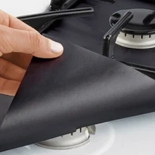 4 шт. квадратная газовая варочная панель, защита для плиты, моющаяся, термостойкая, многоразовая, антипригарная, легко моющаяся, противообрастающая подставка, часть для посуды