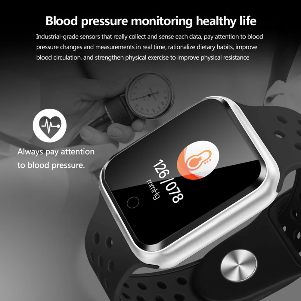 luxurious Smart Watch Women Men Sport Modes Bluetooth Waterproof Heart Rate Monitor Blood Pressure For Iphone IOS Android