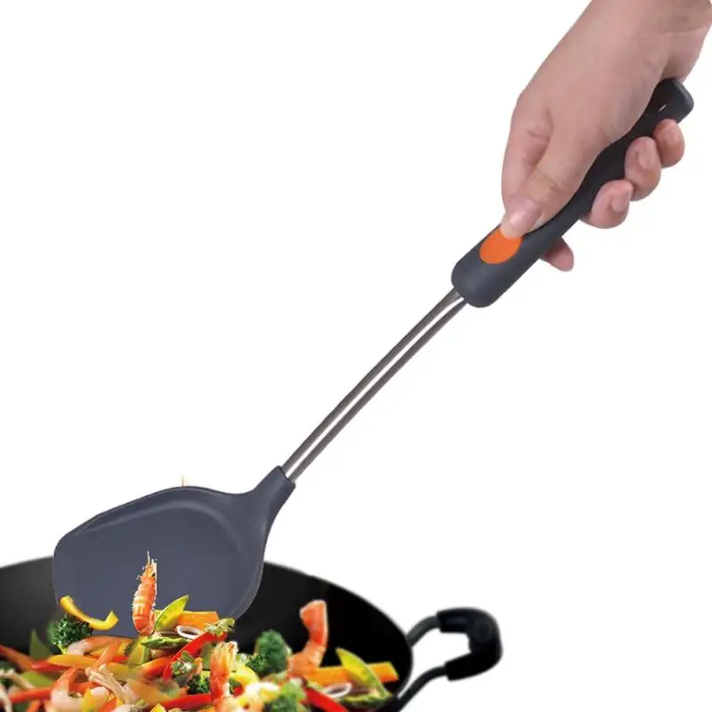 1PCS Nonstick Cooking Shovel Stainless Steel Silicone Pancake Turner