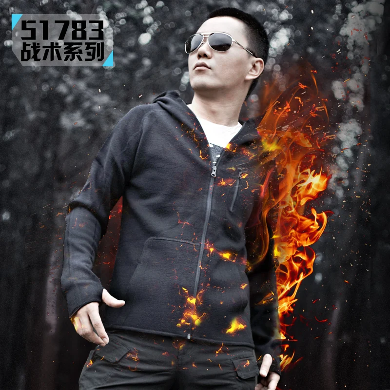 51783 2016 Outdoor Sports Winter Military Warm Tactical Jacket Men Thermal Breathable Hooded men Jacket Coat