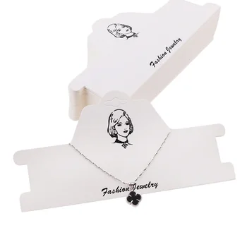 

25Pcs White Color Jewelry Paper Ear Necklace Paper Card Earring Card Fashion Display Set Cards Jewelry Packaging