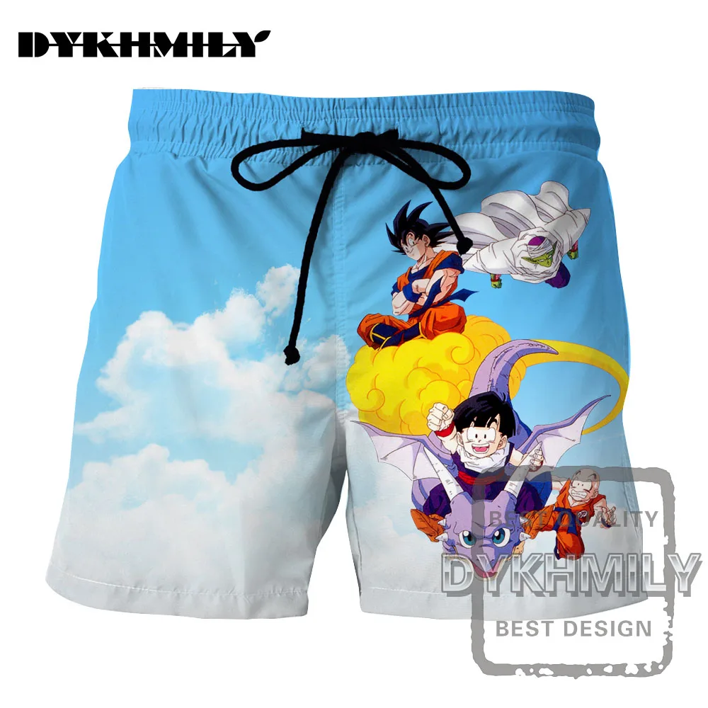 

Dykhmily 2017 Summer New Design Dragon Ball Z Goku 3d Print Short Pants Anime Character Breathable Cool Men Beach Shorts Hip Hop