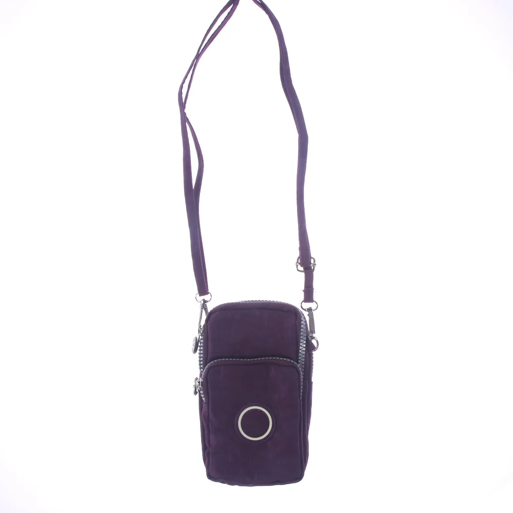 

ISKYBOB Cross-body Mobile Phone Shoulder Bag Pouch Case Belt Handbag Purse Wallet Newest Soft Zipper Bag 7 Colors