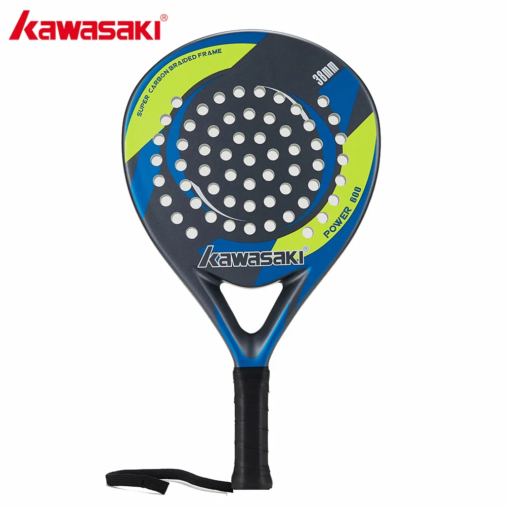 Kawasaki POWER 600 Padel ракетка 38 мм теннисная паделл ракетка для юного игрока карбоновая рама Мягкая EVA лицо с веслом сумка