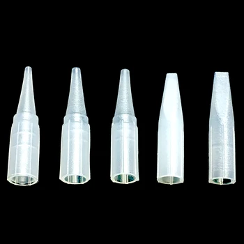 

100Pcs 0.5*0.7cm Aguhas Dermografo Univerasal R1/3/5/F5/7 Tattoo Needle Tips Needle Nipples Caps For Permanent Makeup Machine