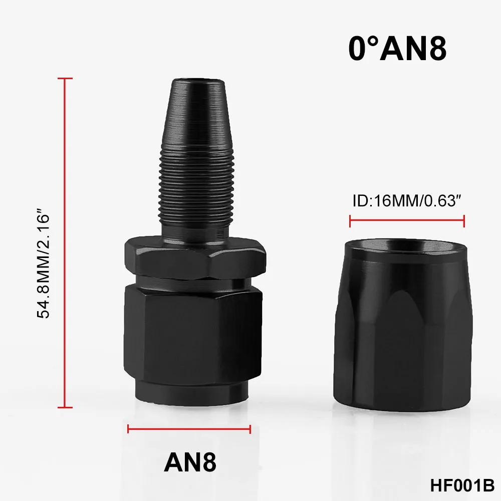 AN4 на возраст 6, 8, 10, 12 лет масла/топлива/шарнирное соединение шланга алюминиевые фитинги адаптер мазута многоразовый штуцер для шланга Конец 0/45/90/180 градусов HF001-BK - Цвет: HF001Bblack