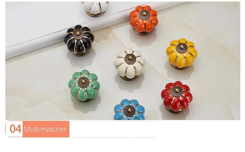 Kak puxadores de cerâmica 40mm, maçanetas para