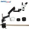 Luckyzoom Simul-Focal Тринокулярный стереомикроскоп 3.5X-90X, шарнирный зажим, микроскоп 0.5X 2.0X, объектив 144, светильник ► Фото 1/6