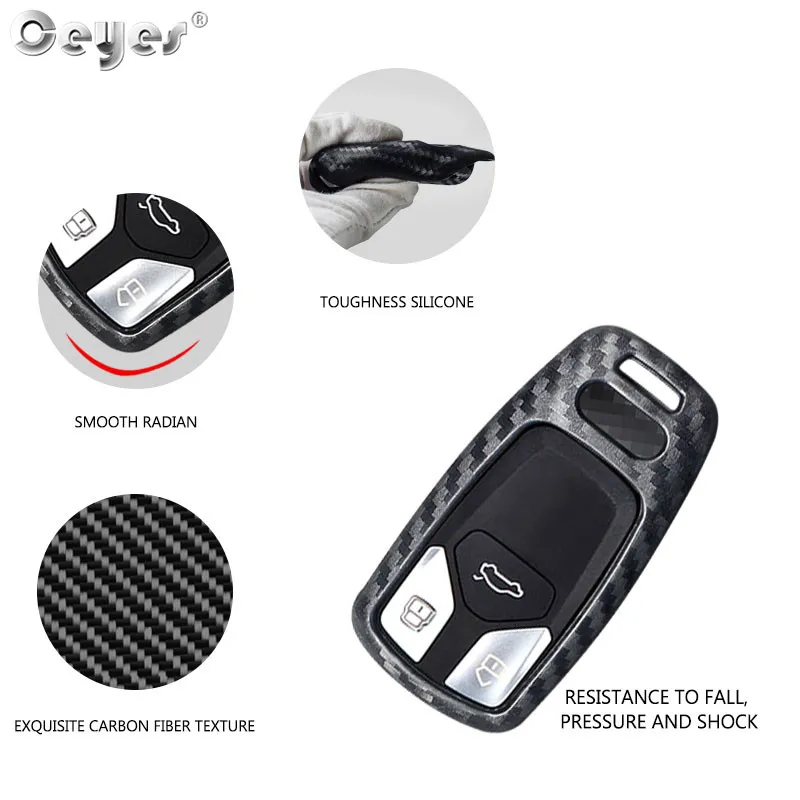 Carbon fiber key cover for AUDI (2)