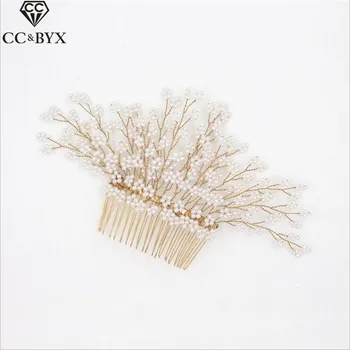 

CC Jewelry Hair Comb For Bride Accessories Wedding Hair Accessories For Women Party Beach Handmade Hairwear Fine Bijoux JD112