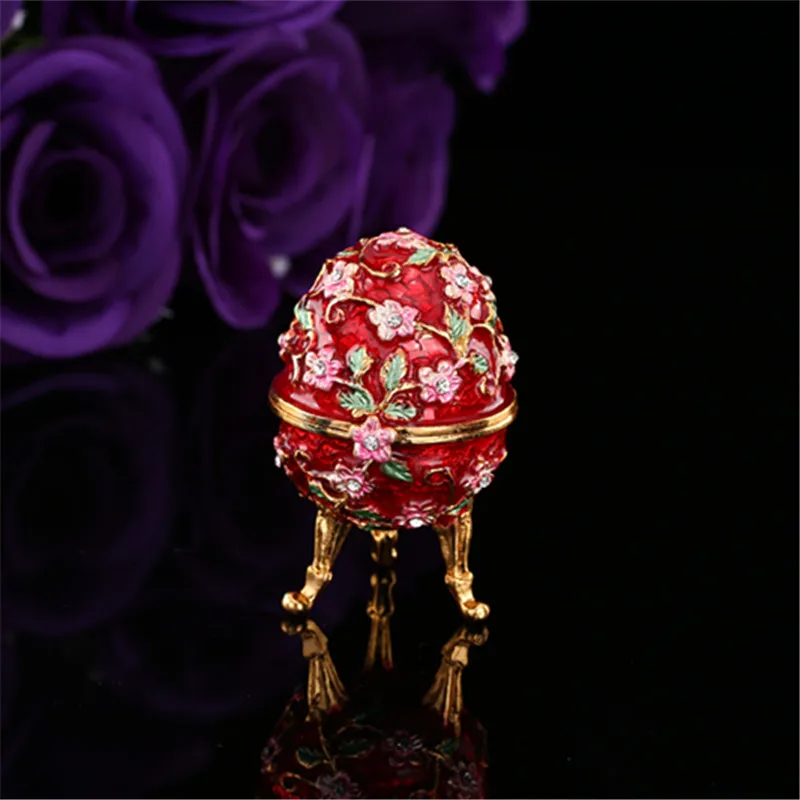 

Beautiful colorful qifu faberge egg trinket craft home decoration