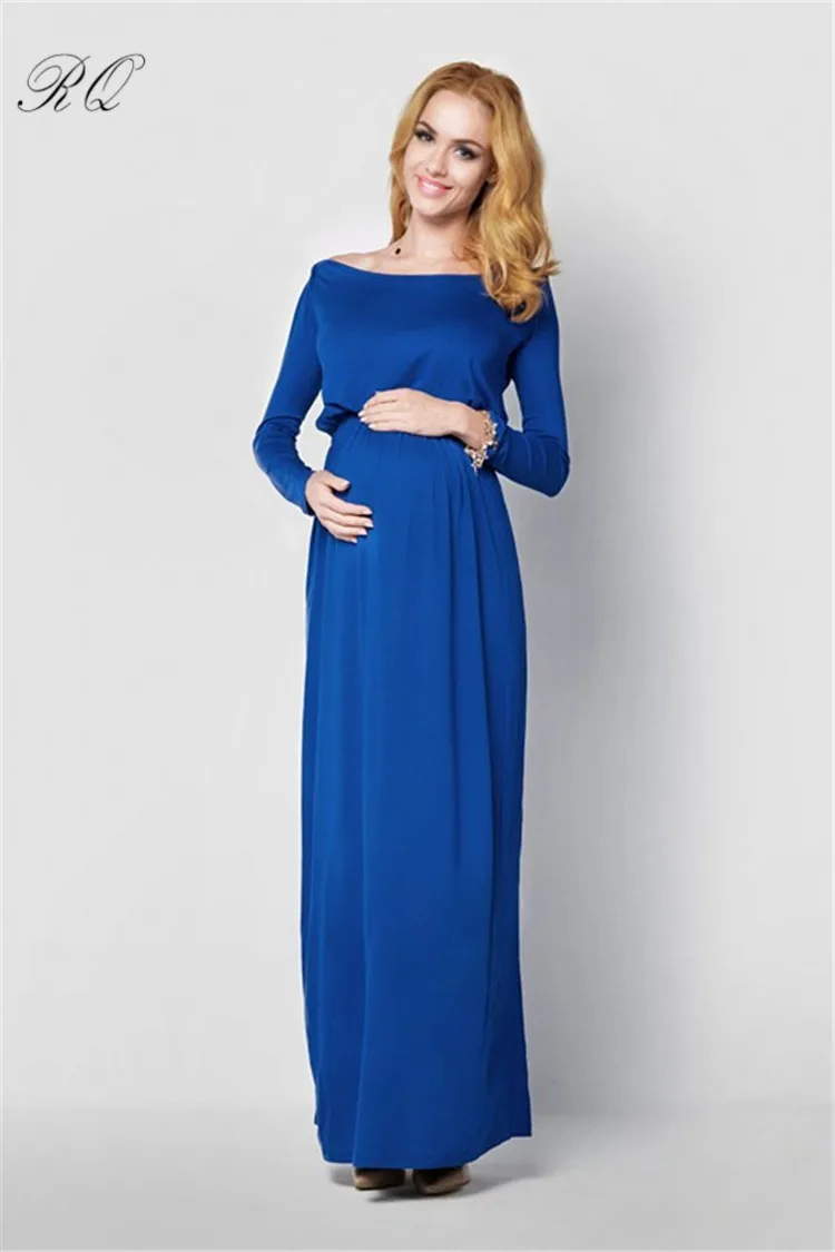 RQ 2017 New Maternity Dresses long Chiffon Dress Clothes For Pregnant