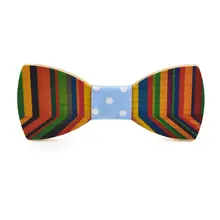 Мужской креативный цветной деревянный галстук-бабочка в стиле пэчворк, деловой галстук-бабочка для свадьбы, банкета, офиса, вечерние деревянная бабочка