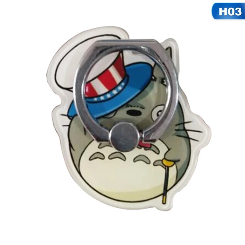 New Totoro Design Phone Holders 360 Degree Plastic Finger Ring Mobile Phone Smartphone Stand Holder For iPhone Samsung Xiaomi
