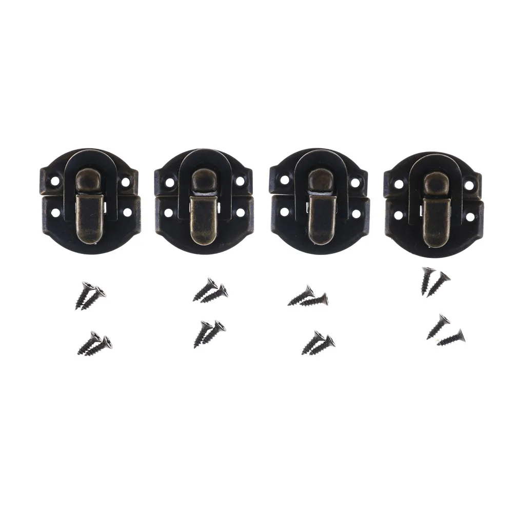 4 pcs/lot Jewelry Chest Box Suitcase Case Trunk Buckles Toggle Hasp Latch Catch Clasp 26X29MM Bronze Gold