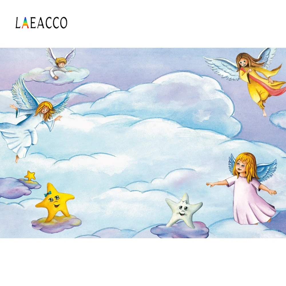 Laeacco Wonderland Angel Новорожденный ребенок день рождения фотография фоны