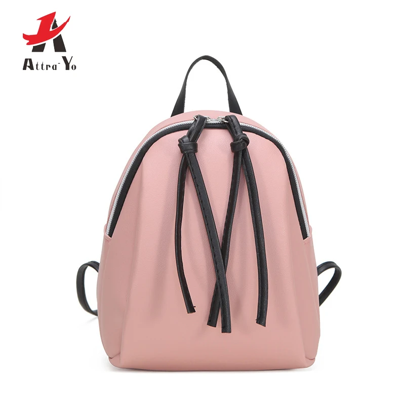 

Attra-Yo Women Mini Backpack PU Leather Female Small Backpack Fashion Cute Multi-Function Teenage Girl School Bagpack Book bag