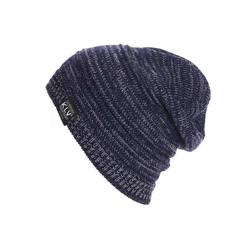 

2016 New Autumn and Winter Outdoor Men and Women's Cap Blending Striped Hats Hedging Beanies 4 Color