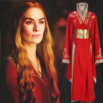 

Game of Thrones Cersei Lannister Red Kimono Dress Fashion Uniform Cosplay Costume Any Size Free Shipping