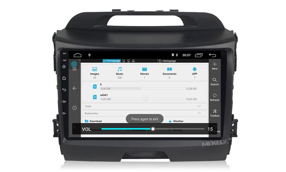 Perfect Navi-Fly 9inch Car Radio Multimedia For android 8.1 KIA Sportage 3 4 2010-2015  support Russian menu russia map 15