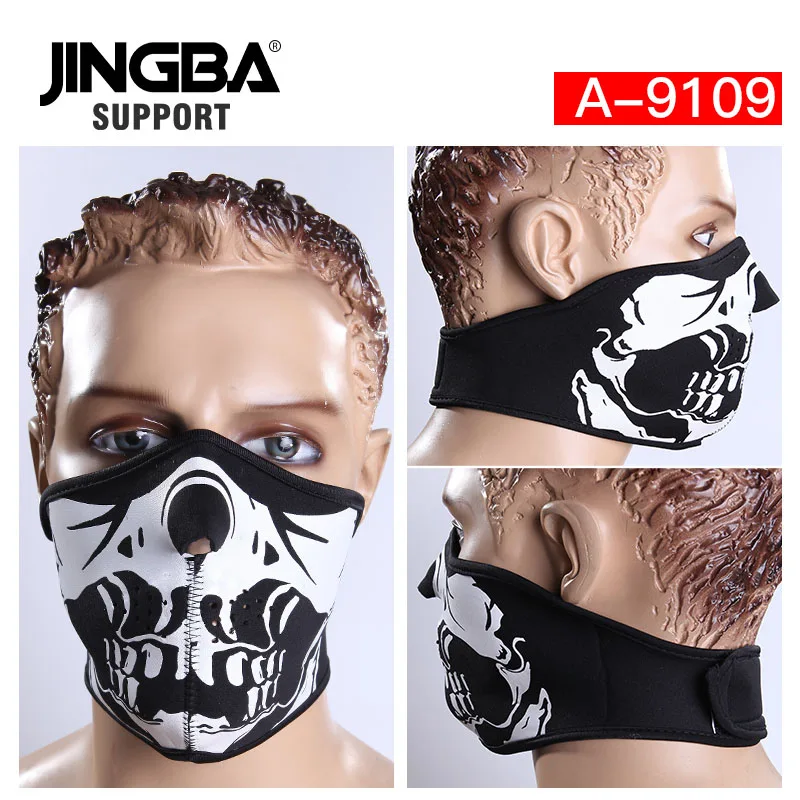 JINGBA SUPPORT Hot Halloween Cool Mask Mens Outdoor Sport Bike Ski Mask Riding Half Face Mask dropshipping Factory wholesal - Цвет: A-9109