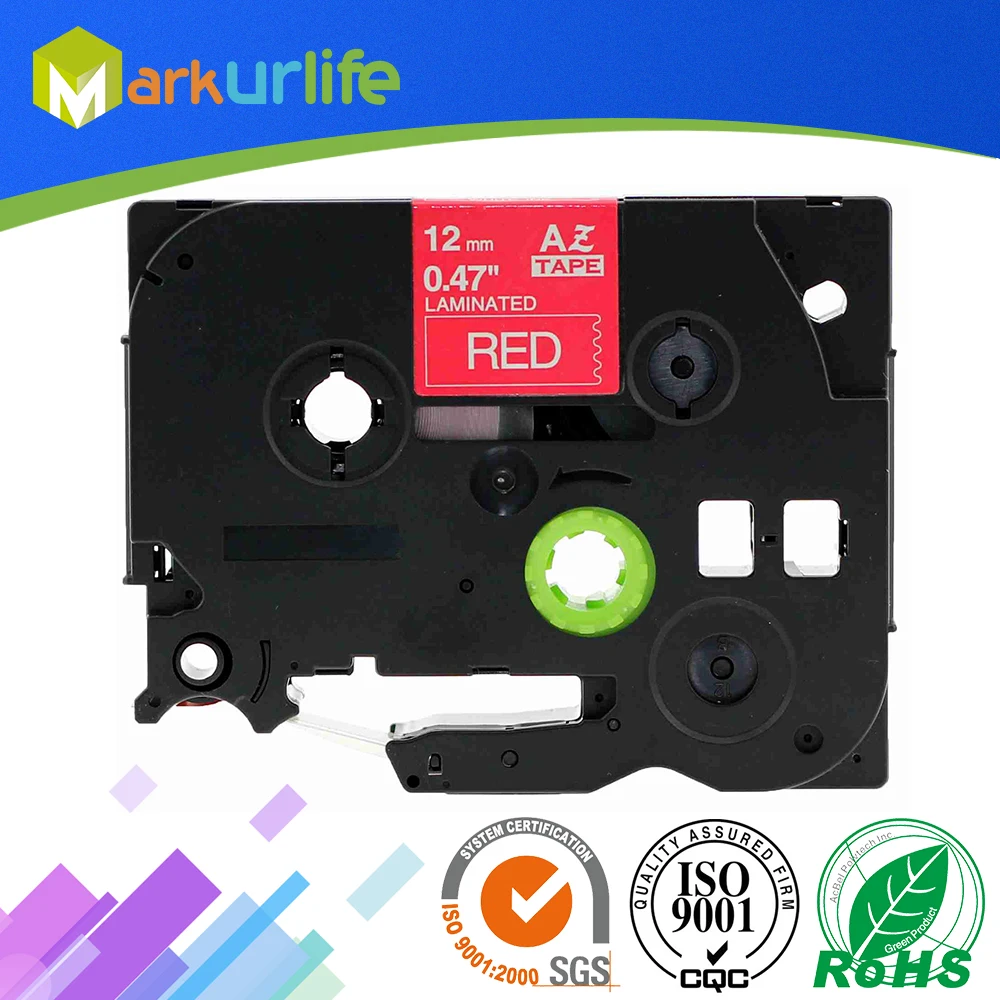 1 pcs/lot 12mm*8m Tze 435 Tze435 White on Red Laminated Tape Compatible P touch 12mm tze-435 Label Cartridge tz435 | Компьютеры и офис