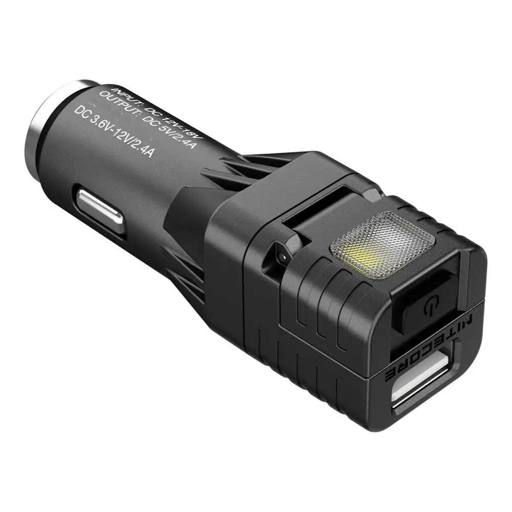 

NITECORE VCL10 multifunctional vehicle Gadget QC 3.0 vehicle charger glass hammer emergency warning lighting car backup lamp