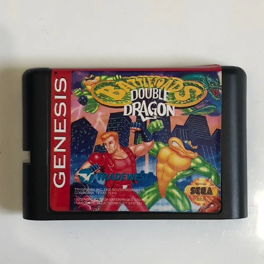 

Battletoads And Double Dragon The Ultimate Team 16 bit MD Game Card For Sega Mega Drive For Genesis