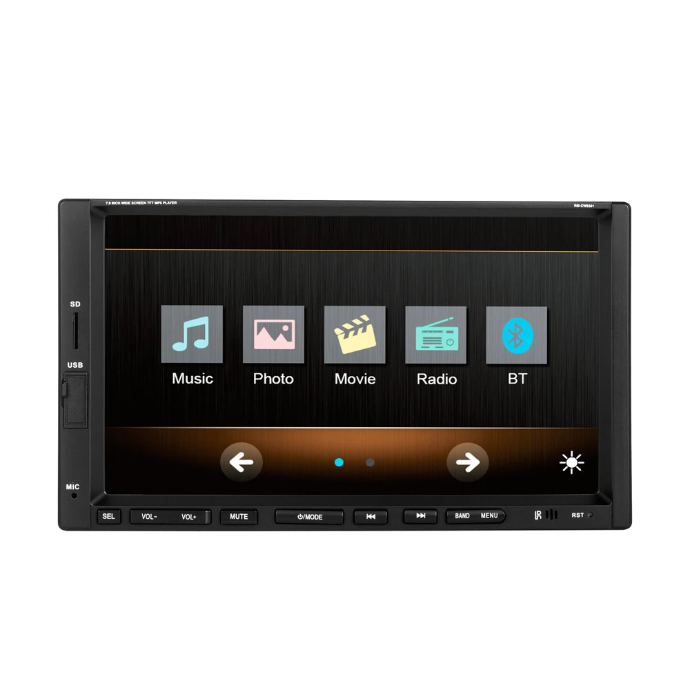 

Panlelo Universal 2 DIN 7'' Touchscreen Car Stereo MP4 Player Car MP5 Audio Bluetooth USB Support Rear Camera Remote Control