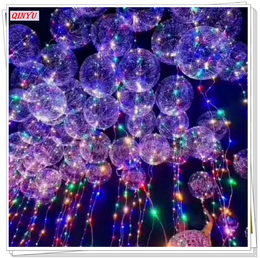 

1set Luminous Helium Balloons Inflatable Glowing balloons Party Balloons Wedding Decoration LED String Air Balloon 6z