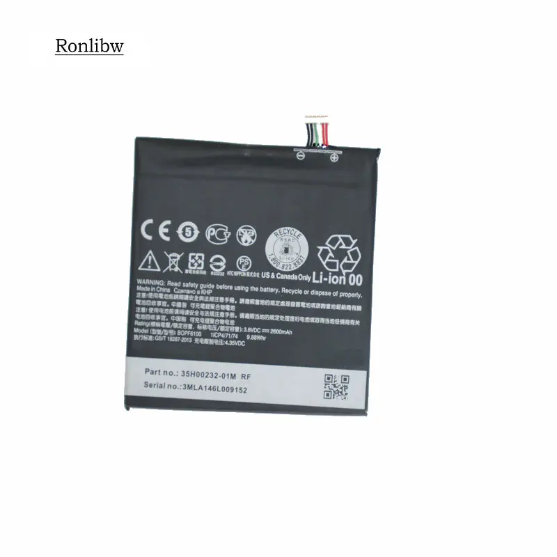 Сменный аккумулятор Ronlibw BOPF6100 2600 мАч для HTC Desire 820 D820u 820Q 820s 820t 820d D826t | Мобильные