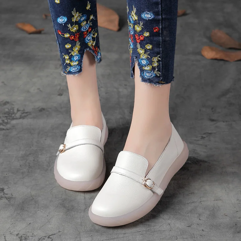 

Nurse shoes summer breathable soft bottom non-slip maternity shoes summer wear a pedal women's shoes Sen retro wide fat feet