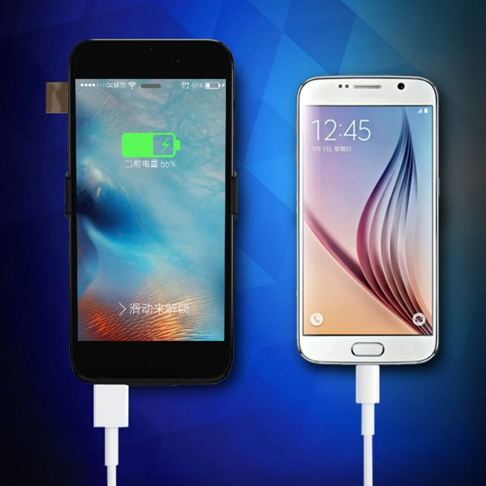 Защитный чехол для зарядного устройства для iphone 8, 7, 6, 6s plus, тонкий внешний аккумулятор с скрытым кронштейном, чехол для зарядки аккумулятора