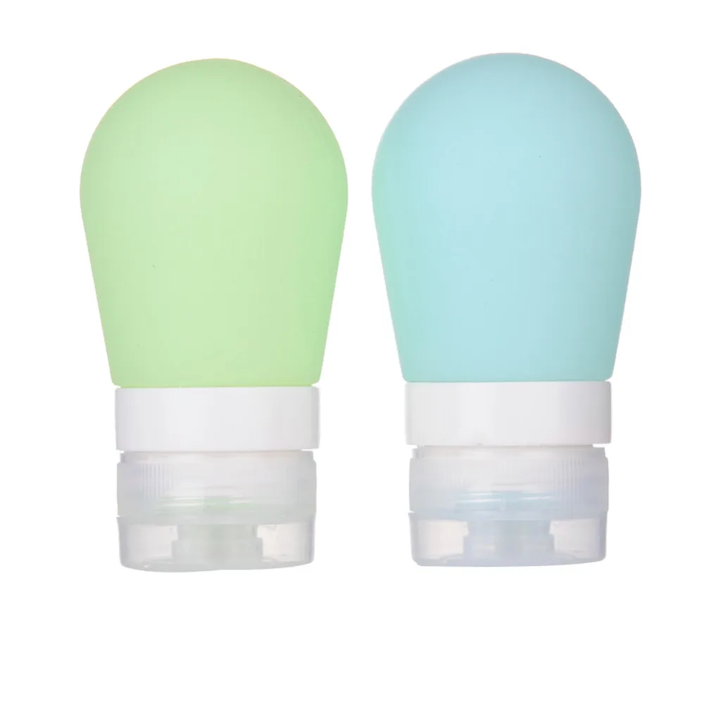 

2pcs60ml Refillable Bottles Luminous Effect Travel Containers Leak-proof Portable Soft Silicone Containers Travel Refill Bottles
