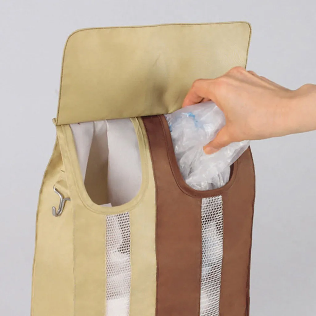 Кухонный водонепроницаемый подвешивающий двойной рот мешок для мусора экологичный мешок для хранения