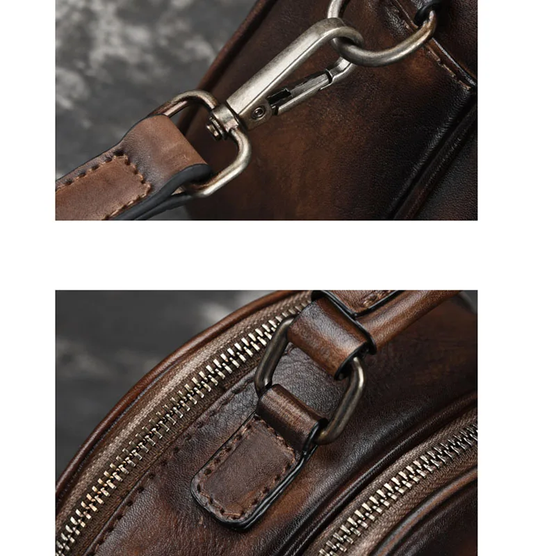 AETOO New tree high leather retro handbags hand-painted single shoulder diagonal cross-head leather casual bag