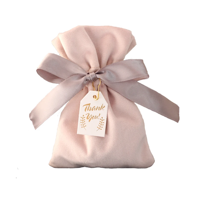 10 шт розовые/красные бархатные сумки с лентами мешочек для мелких украшений Подарочная сумка на Рождество/свадьбу подарочная упаковка
