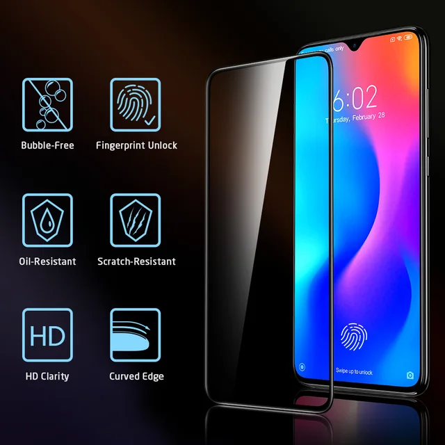 2pcs/lot ESR Screen Prorector for Xiaomi mi 9 pro Tempered Glass 3D Full Cover Phone Film Protective Glass for Xiaomi mi CC9e 5